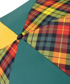 +RING 【UVカット90%以上】【簡単開閉】【数量限定】レディース向け  晴雨兼用折傘 53cm GRN-CHK T1253