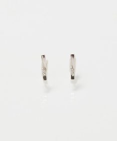 Phoebe 【金属アレルギー対応】【痛くないシリーズ】ツイストバービジューライトフィットイヤリング　シルバー