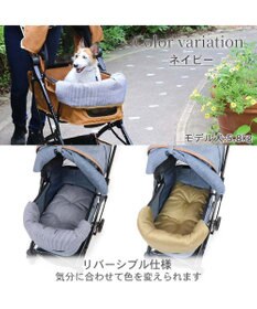PET PARADISE 犬 カート クッション リバーシブル ヒッコリー