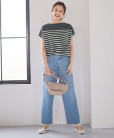 ANY 【洗濯機可/アンチピリング/UVカット】アクリルガーターフレンチスリーブニット