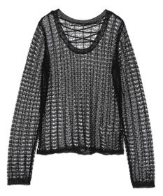 Green Parks ＳＥＴ２点　クロシェ風ニットプルオーバー