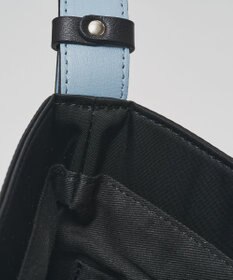 russet バイカラーレザーベルトフラットショルダーバッグ(SF-278)