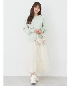 earth music&ecology 袖レースアップウラケプルオーバー