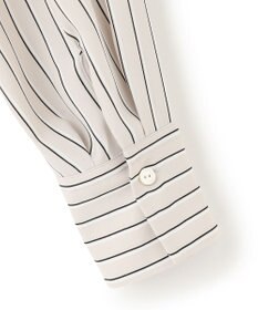 23区 S バックサテンアムンゼン ストライプ プリント ブラウス