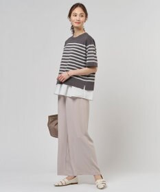 J.PRESS LADIES 【一枚で着映え】COTTON ACETATE DRY ニット Tシャツ