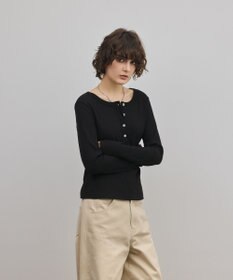 GRACE CONTINENTAL ヘンリーネックカットトップ