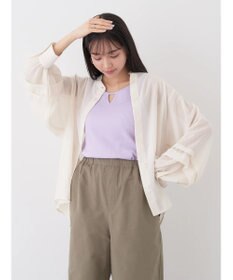 earth music&ecology ボリュームタック袖ブラウス