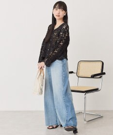 AMERICAN HOLIC クロシェニットVネックカーディガン