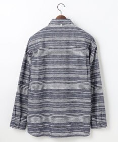 JOSEPH ABBOUD MOUNTAIN 【SPACE／UNISEX】OGスラブシャンブレーマルチボーダー シャツ