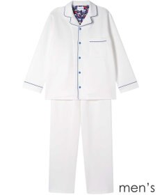 une nana cool 【綿混】ハイゲージダブルエアー メンズ長袖開襟 MADE WITH LIBERTY FABRIC