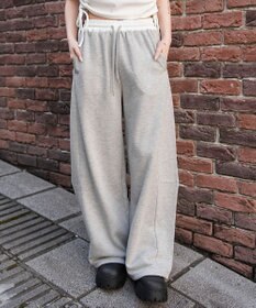 WEGO 【ウエストゴム/SMサイズ展開】カーブデザインスウェットパンツ