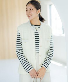 組曲 【WEB限定】ツィードニットベスト