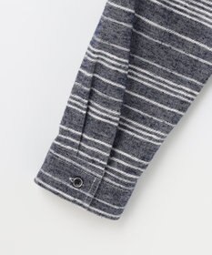 JOSEPH ABBOUD MOUNTAIN 【SPACE／UNISEX】OGスラブシャンブレーマルチボーダー シャツ