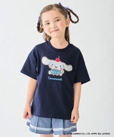 ANY KIDS 【サンリオキャラクターズ×ANY KIDS】ひんやり ミラクルスパンコール Tシャツ シナモロール×ネイビー
