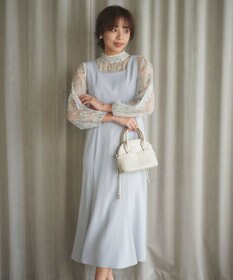 Feroux 【2WAY・セットアイテム】レースブラウス×ジャンパースカートセット