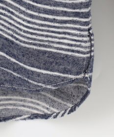 JOSEPH ABBOUD MOUNTAIN 【SPACE／UNISEX】OGスラブシャンブレーマルチボーダー シャツ