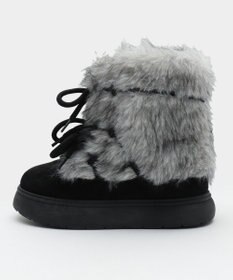 WEGO ボリュームファーレースアップFムートンブーツ