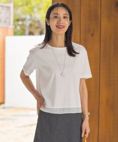 J.PRESS LADIES L 【接触冷感】コットンスムース カフス袖 カットソー