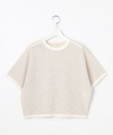 自由区 シアーメッシュニット Tシャツ