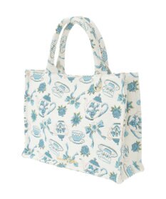 Maison de FLEUR ティーカップ柄ゴブランスクエアトートバッグ