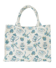 Maison de FLEUR ティーカップ柄ゴブランスクエアトートバッグ