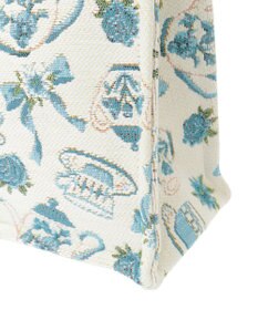 Maison de FLEUR ティーカップ柄ゴブランスクエアトートバッグ