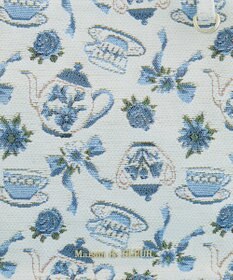 Maison de FLEUR ティーカップ柄ゴブランスクエアトートバッグ