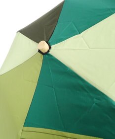 +RING 【限定/日本製】レディース向け パッチワーク プラスリング 折傘55cm GRN SR320