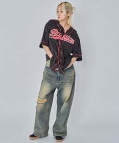 WEGO 【ユニセックス着用ITEM/MLサイズ展開】ベースボールシャツ（SS）