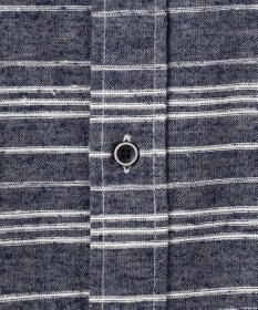 JOSEPH ABBOUD MOUNTAIN 【SPACE／UNISEX】OGスラブシャンブレーマルチボーダー シャツ