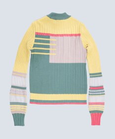 COQ CONCORD カラーブロックリブニット