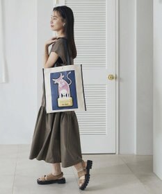 TOPKAPI 【Breath TOPKAPI】サヴィニャック × Breath TOPKAPI アート プリント フラット オーガニックキャンバス トート バッグ