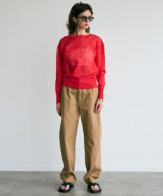 BEIGE， 【洗える・Oggi 7月号掲載】LUPINUS / 前後2WAYシアーニットカーディガン