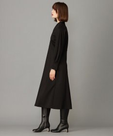 ICB L 【洗える】 レーヨンストレッチポンチ フレアワンピース