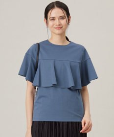 自由区 S 【接触冷感・UVカット・吸水速乾・抗菌防臭・洗える】ハイツイストポンチフレアディティール カットソー