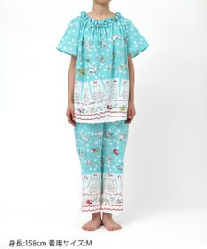 tsumori chisato SLEEP ツモリチサト パジャマ 5分袖 半袖 9分丈 綿100%(本体) ローン素材 レディース UDT146 /ワコール