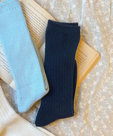 WEGO カラーリブハイソックス