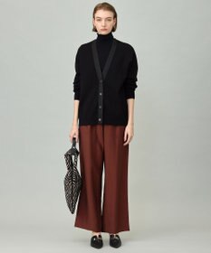 ICB L 【洗える】 ウールテンセルミニブークレ カーディガン