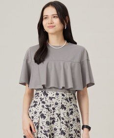 自由区 S 【接触冷感・UVカット・吸水速乾・抗菌防臭・洗える】ハイツイストポンチフレアディティール カットソー