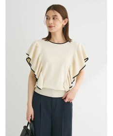 Green Parks 配色フリルニットプルオーバー