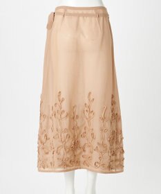 23区 【GOLD LABEL】コットンオーガンジー 刺繍 ラップスカート