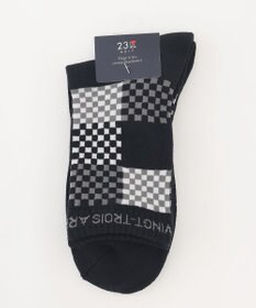 23区GOLF 【MEN】チェック柄 ハーフソックス