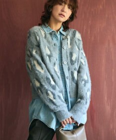 AMERICAN HOLIC レオパード柄ニットカーディガン