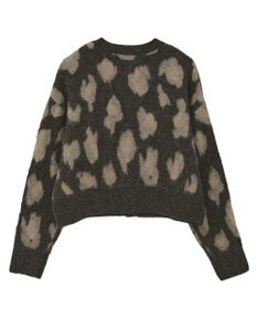 AMERICAN HOLIC レオパード柄ニットカーディガン