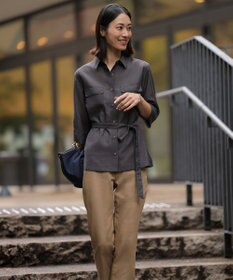 J.PRESS LADIES リネンシアースラブ シャツ ブラウス
