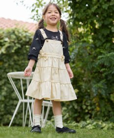 ANY KIDS リボン×チュール 七分袖Tシャツ