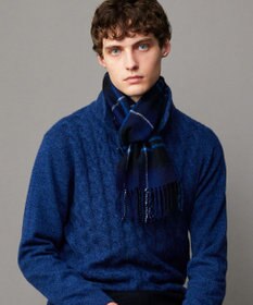 JOSEPH ABBOUD 【John Scott・スコットランド製・英国王室御用達】ラムウール マフラー