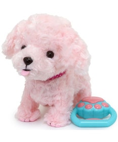 Mother garden マザーガーデン とことこおさんぽシリーズ もこもこプードルちゃん 《ピンク》水色リード 単品
