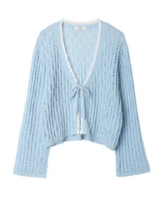 earth music&ecology テープヤーンリボンカーディガン