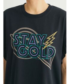 Green Parks ・ＤｏｕｂｌｅＦｌａｇｓ　フリルショルダープリントＴＥＥ